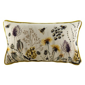 Evans Lichfield Meadow Hand-Painted Printed Piped Polyester Filled Cushion
