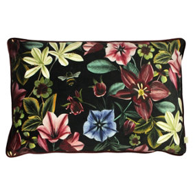 Evans Lichfield Midnight Garden Floral Rectangular Piped Cushion Cover