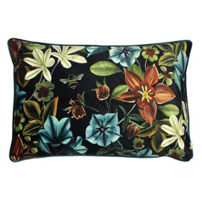 Evans Lichfield Midnight Garden Floral Rectangular Polyester Filled Cushion