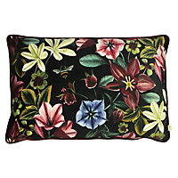 Evans Lichfield Midnight Garden Floral Rectangular Polyester Filled Cushion
