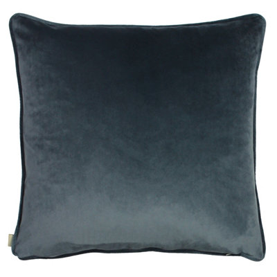 Evans Lichfield Midnight Garden Velvet Piped Feather Filled Cushion