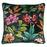 Evans Lichfield Midnight Garden Winter Floral Square Polyester Filled Cushion