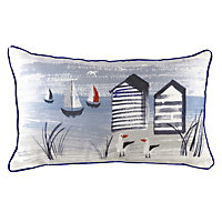 Evans Lichfield Nautical Beach Rectangular Piped Cushion Cover