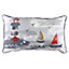 Evans Lichfield Nautical Lighthouse Rectangular Polyester Filled Cushion