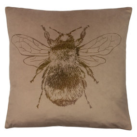 Evans Lichfield Nectar Bee Velvet Printed Feather Filled Cushion