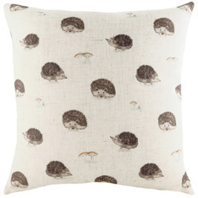 Evans Lichfield Oakwood Hedgehogs Repeat Polyester Filled Cushion