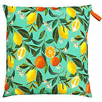 Evans Lichfield Orange Blossom Printed Large Outdoor UV & Water Resistant Polyester Filled Floor Cushion