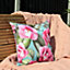 Evans Lichfield Orchids Floral Printed UV & Water Resistant Outdoor Polyester Filled Cushion