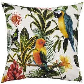 Evans Lichfield Parrots Printed UV & Water Resistant Outdoor Polyester Filled Cushion