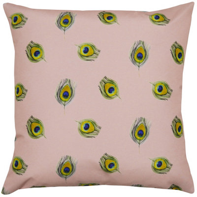 Evans Lichfield Peacock Printed UV & Water Resistant Outdoor Polyester Filled Cushion