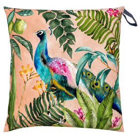 Evans Lichfield Peacock Tropical Outdoor Floor Cushion Cover