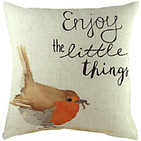 Evans Lichfield Robin Repeat Polyester Filled Cushion