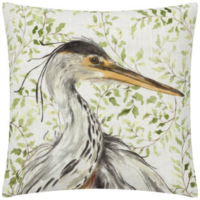 Evans Lichfield Shugborough Heron Traditional Feather Filled Cushion