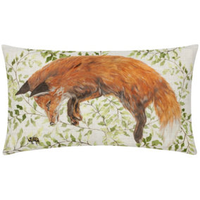 Evans Lichfield Shugborough Leaping Fox Traditional Feather Filled Cushion