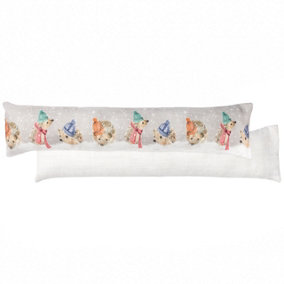 Evans Lichfield Snowy Hedges Watercolour Printed Polylinen Draught Excluder