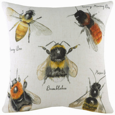 Evans Lichfield Species Bees Printed Feather Filled Cushion