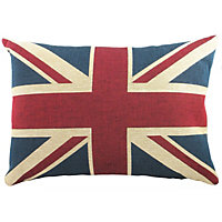 Evans Lichfield Union Jack Flag Belgian Tapestry Woven Polyester Filled Cushion