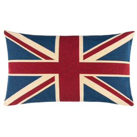 Evans Lichfield Union Jack Flag Tapestry Embroidered Cushion Cover