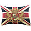 Evans Lichfield Union Jack Lion Crest Tapestry Embroidered Polyester Filled Cushion