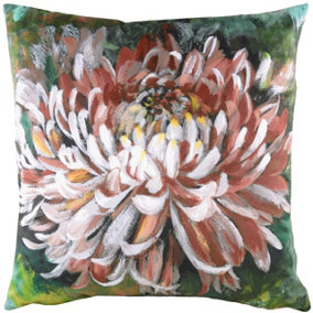 Evans Lichfield Winter Florals Chrysanthemum Hand-Painted Printed Polyester Filled Cushion
