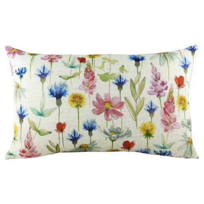 Evans Lichfield Winter Florals Sophia Rectangular Printed Feather Filled Cushion