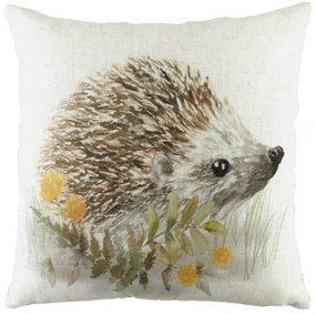 Evans Lichfield Woodland Hedgehog Printed Cushion Cover