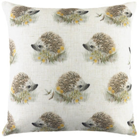 Evans Lichfield Woodland Hedgehog Repeat Polyester Filled Cushion