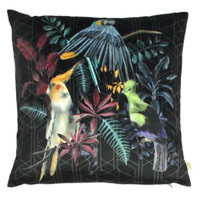Evans Lichfield Zinara Birds Velvet Feather Filled Cushion