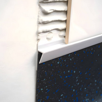 EVC PVC Tile to Vinyl Edge Trim 2.5m Punched UPVC Profile for Safety ...