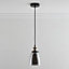 Eve One Light Hanging Smokey Glass Ceiling Pendant with Filament Bulb