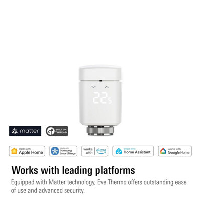 Eve Thermo (Matter): Smart Thermostat Radiator Valve, LED Display ...