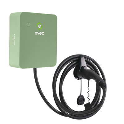 evec vecGO 2.0 7.4kW EV Charger, Type 2, Single Phase, Tethered, Sage ...