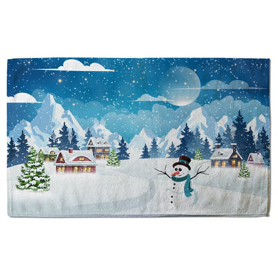 Evening village winter landscape (bath towel) / Default Title Price Comparisons | Compare The Build