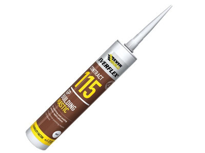 Everbuild 115 General Purpose Building Mastic Pointing Sealant Grey 310ml (Pack of 12)
