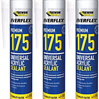 Everbuild 175 Universal Acrylic Sealant Brown 300ml (Pack of 3)