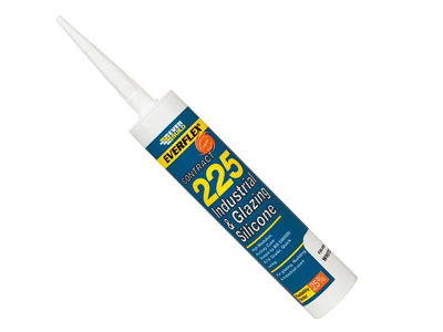 Everbuild 225BK Everflex 225 Industrial & Glazing Silicone Black 295ml EVB225BL