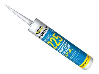 Everbuild 225TR Everflex 225 Industrial & Glazing Silicone Translucent 295ml EVB225TR