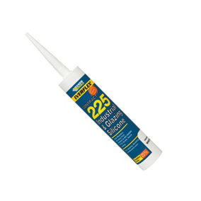 Everbuild 225WE Everflex 225 Industrial & Glazing Silicone White 295ml EVB225WH