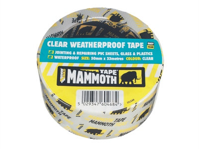 Everbuild 2CLEAR10 Weatherproof Tape 50mm x 10m Clear EVB2CLEAR10