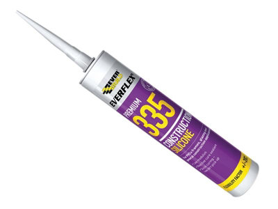 Everbuild 335BK Everflex 335 Construction Silicone Black 295ml EVB335BK