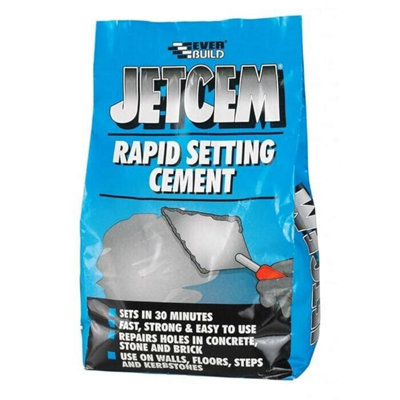 Everbuild 3kg Jetcem Premix Sand Rapid Set Cement JETCEM3 Fast repair mortar