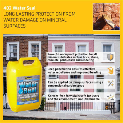 Everbuild 402 Water Seal 25L - Solvent-Free Waterproofer for Brick ...