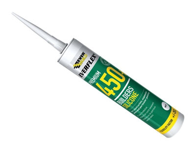 Everbuild 450TR Everflex 450 Builder's Silicone Sealant Clear 300ml EVB450CL