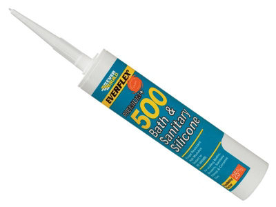 Everbuild 500GREY 500 Bath & Sanitary Silicone Sealant Manhattan Grey 290ml EVB500GY