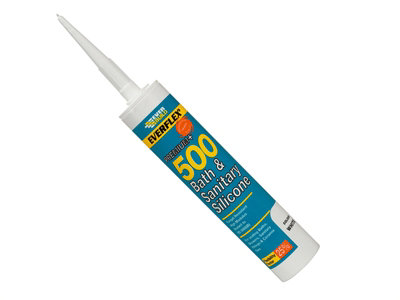 Everbuild 500IV 500 Bath & Sanitary Silicone Sealant Ivory 290ml EVB500IV