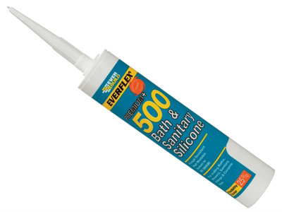 Everbuild 500SAND 500 Bath & Sanitary Silicone Sealant Sandstone 290ml EVB500SAND