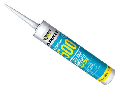 Everbuild 500TR 500 Bath & Sanitary Silicone Sealant Translucent 290ml EVB500CL