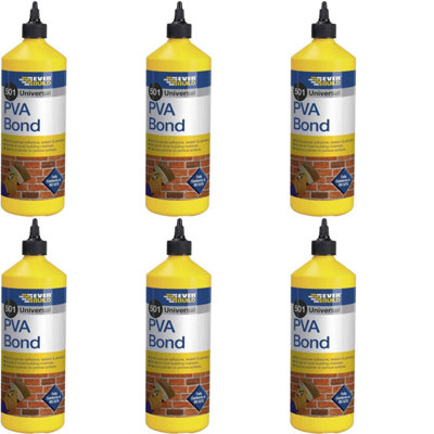 Everbuild 501 Universal PVA Bond, 1 Litre     PVA1L(n) (Pack of 6)