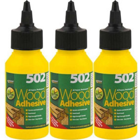 Everbuild 502 All Purpose Weatherproof Wood Adhesive, 75 ml (Pack Of 3)