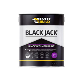 Everbuild 90102 Black Jack 901 Black Bitumen Paint 2.5 litre EVB90102